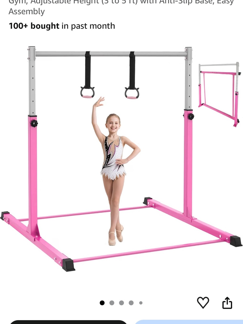 Gymnastics bar for kids